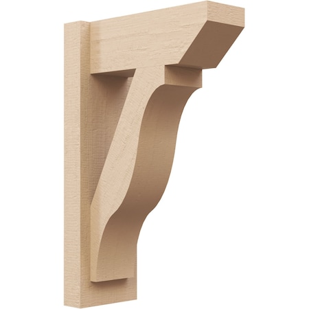 Ekena Millwork 6-in W x 14-in D x 22-in H Funston Slat Rough Cedar Woodgrain TimberThane Outlooker, Primed Tan OUTUR060X14X22FST24RCPR